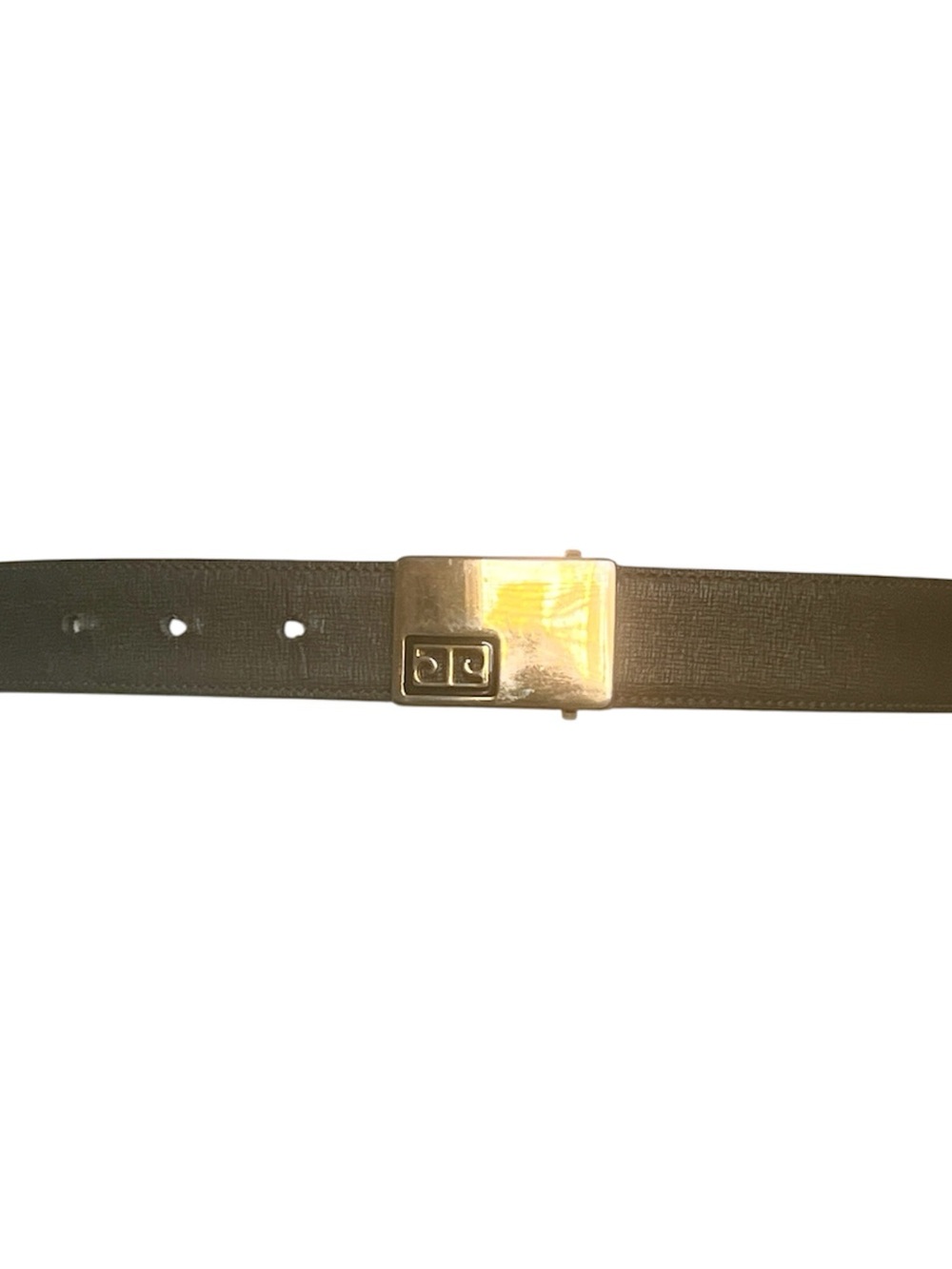 VTG Pierre Cardin Brown Cowhide Leather Logo Belt Retro Classic Old Money - Picture 2 of 11